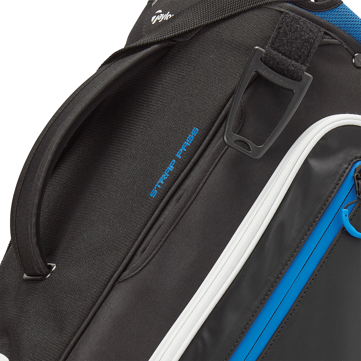 TaylorMade 2022 FlexTech Stand Bag · White / Black / Blue