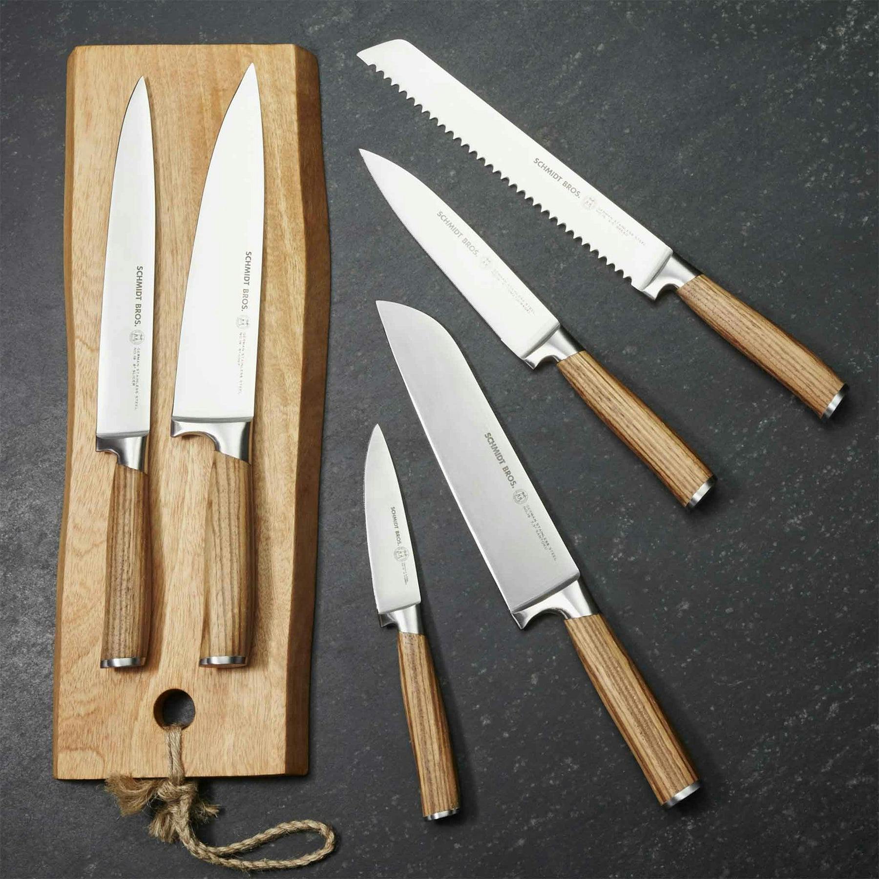 Schmidt Brothers Zebra Wood Knife Block Set · 7 Piece Set