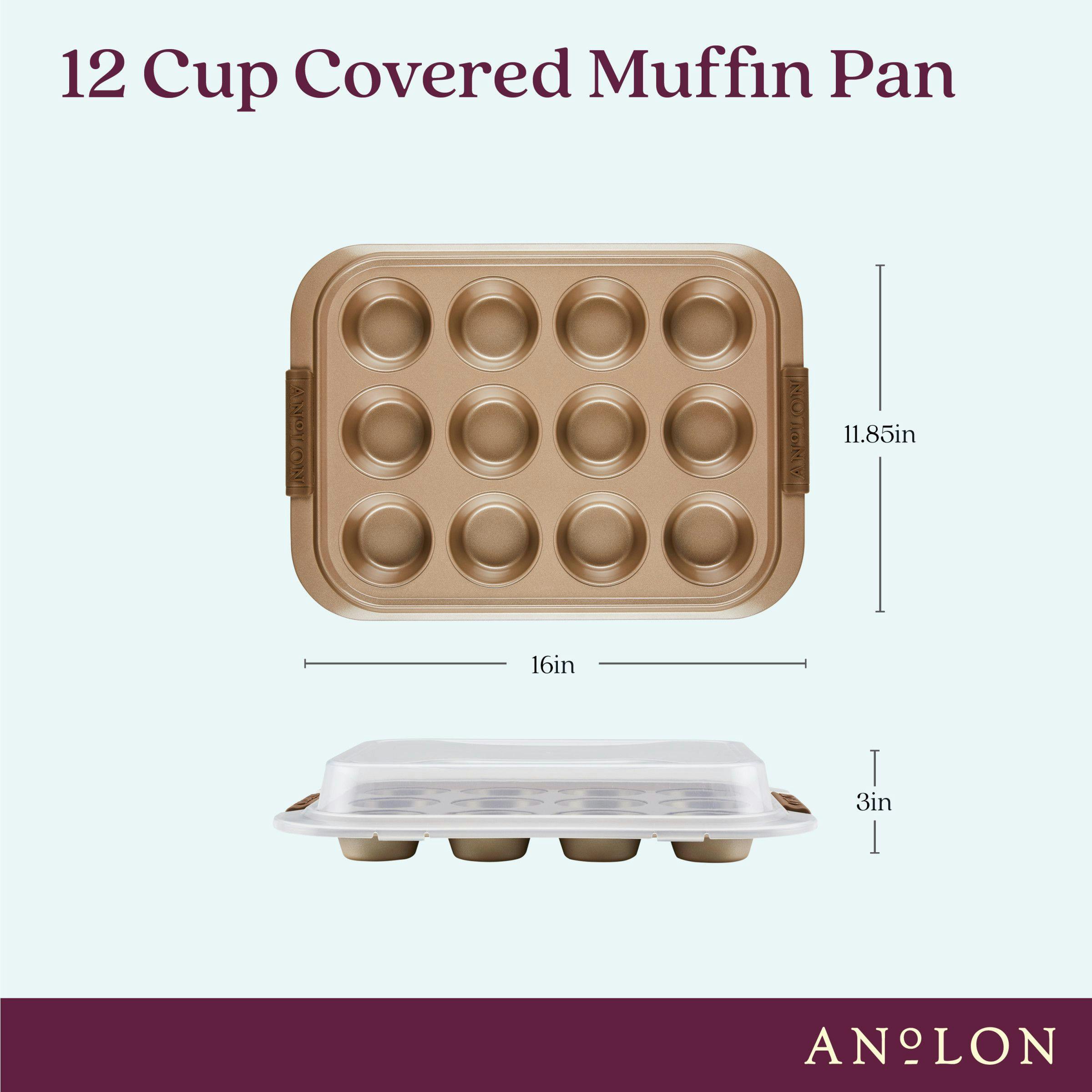 Circulon Bakeware Nonstick Muffin Pan, 12-Cup, Gray - Bed Bath & Beyond -  7469151