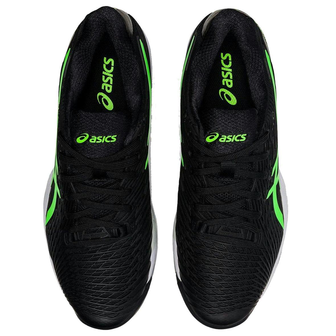 Asics Solution Speed FF 2 Mens Tennis Shoes - BK/GRN GEKO 003 / D Medium / 10.5