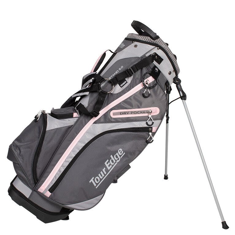Tour Edge Women's Hot Launch Xtreme 5.0 Stand Bag · Silver/Pink