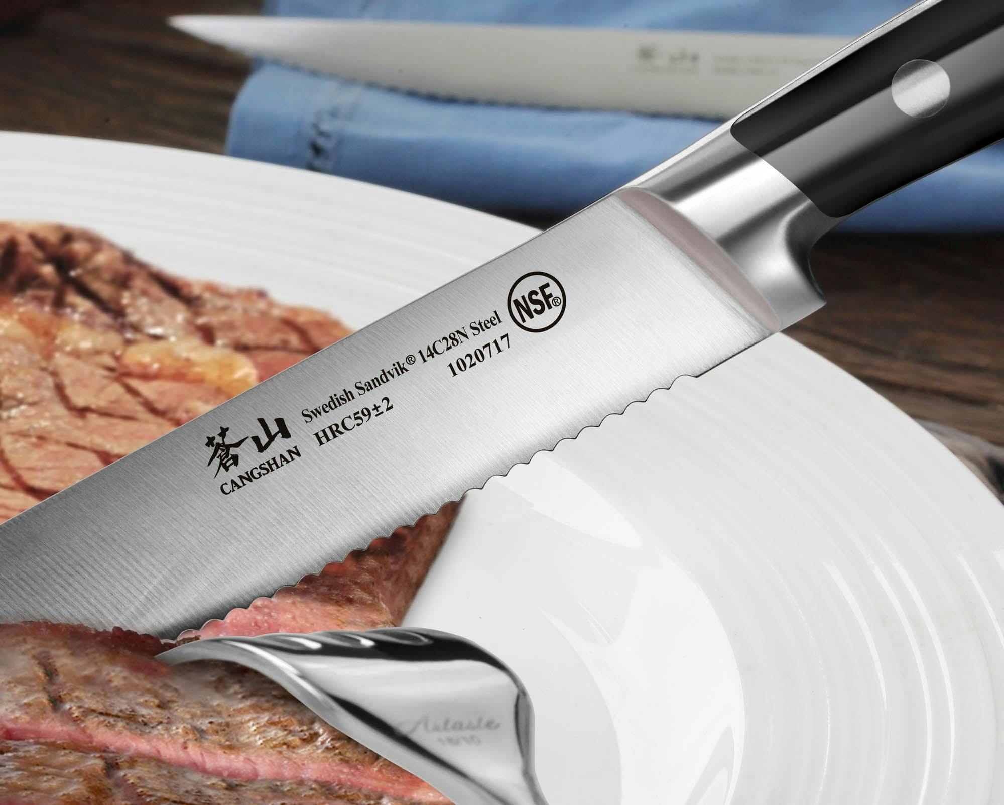 Cangshan TS Series 4-Piece Fine Edge Steak Knives
