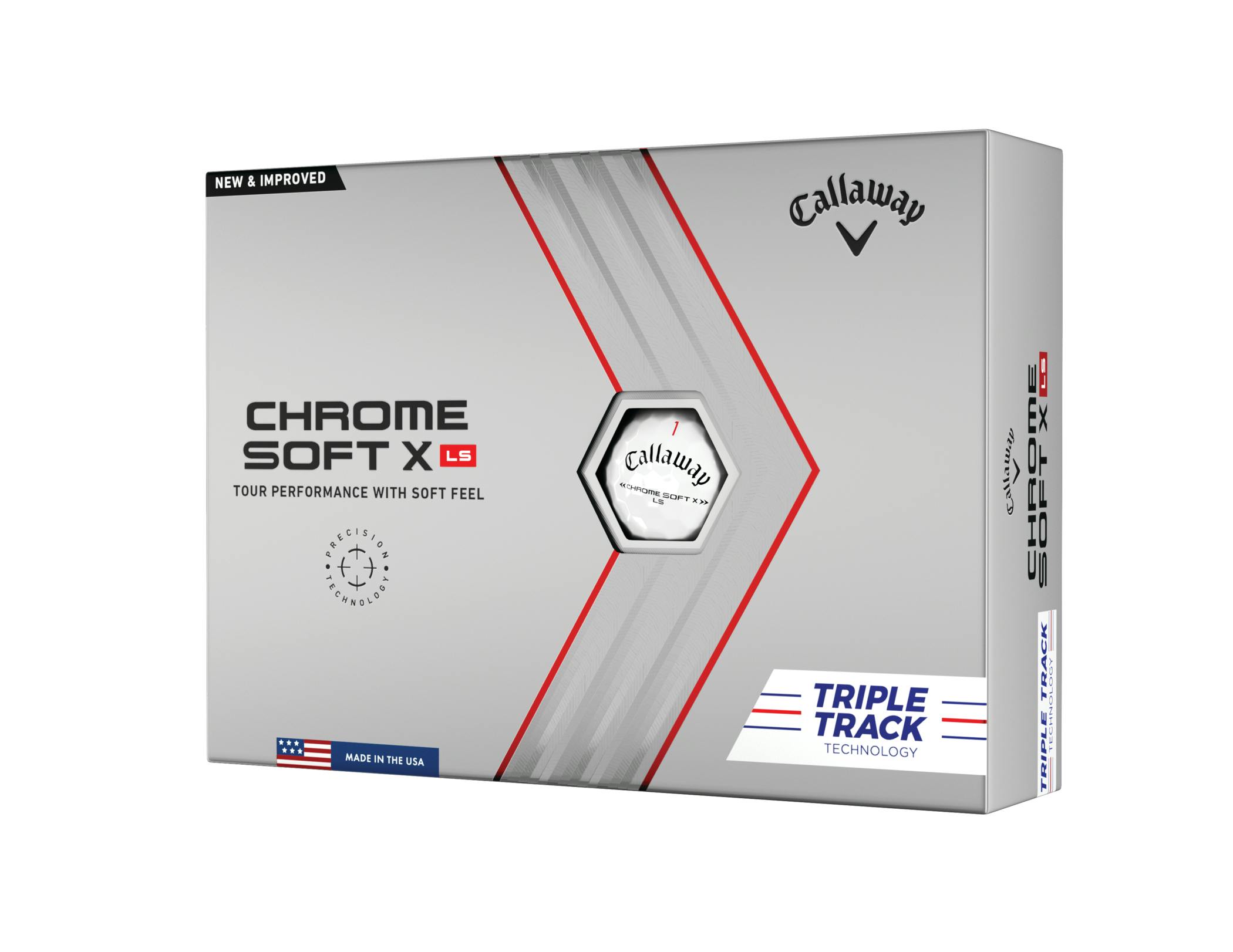 Callaway 2022 Chrome Soft X LS Triple Track Golf Balls · White · One Dozen