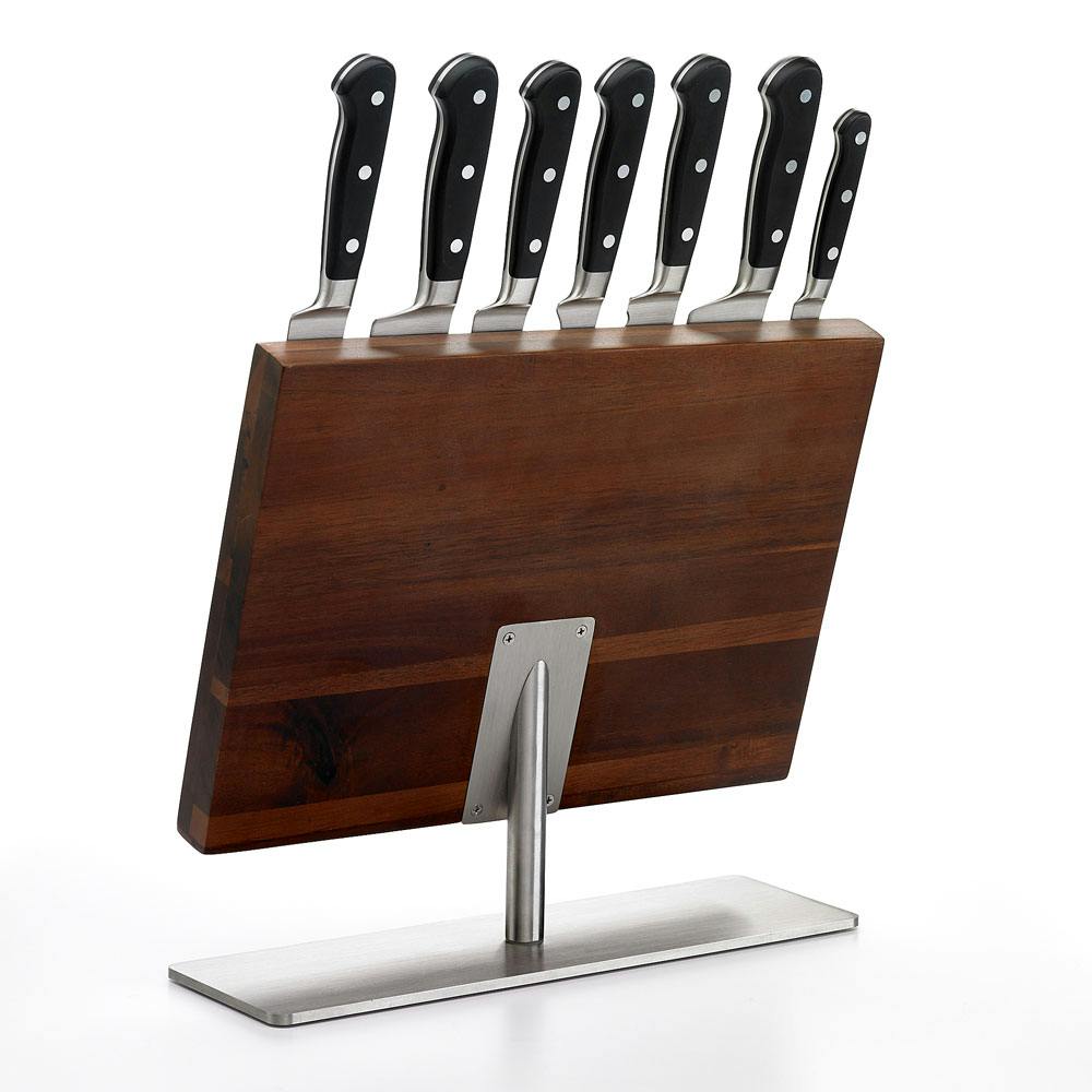 Mercer Culinary 5-Piece Acacia Magnetic Board and Knife Set