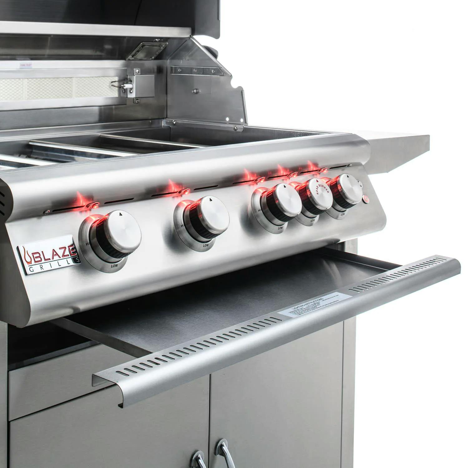Blaze Premium LTE Marine Grade Built-In Gas Grill with Rear Infrared Burner and Grill Lights · 32 in. · Propane