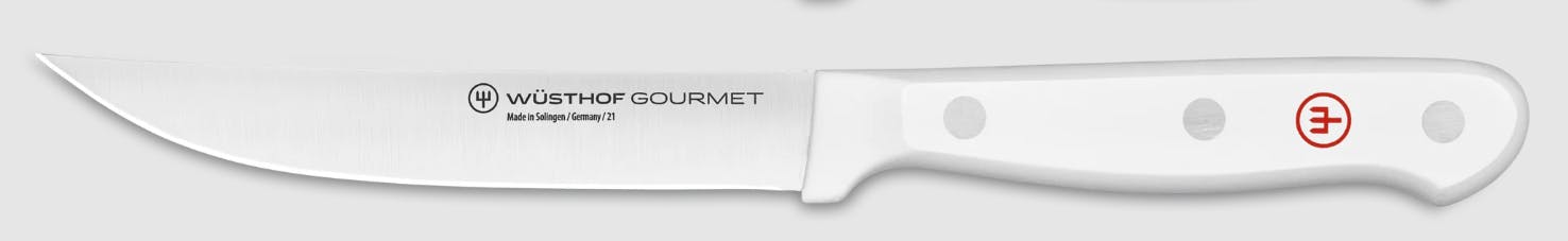 Wusthof Gourmet 4 Piece Steak Knife Set (White Handles)