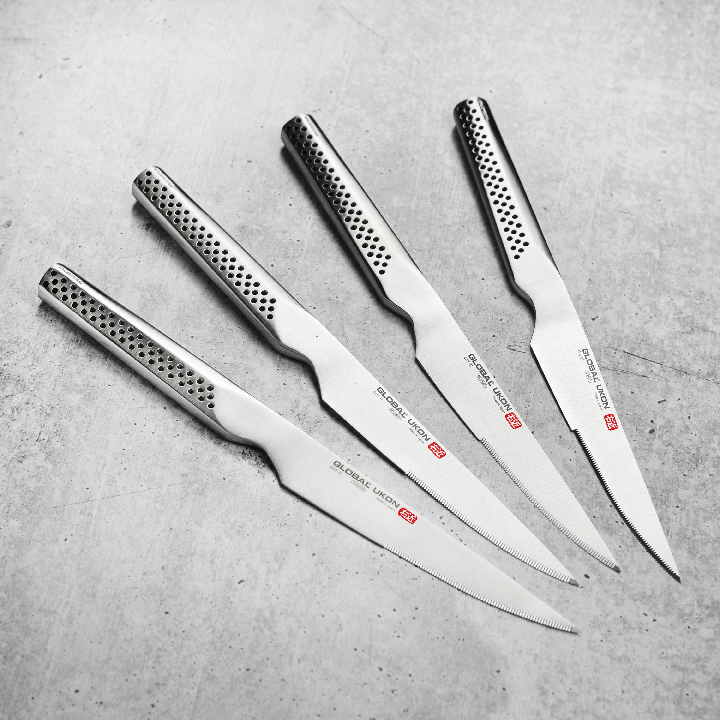 Global Ukon 6-Piece Block Knife Set