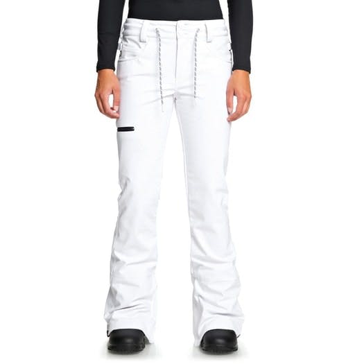 White ski pants