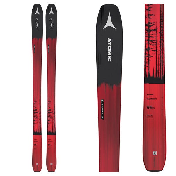 Atomic Maverick 95 TI Skis Black Red