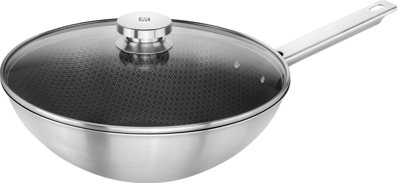 Zwilling Joy Plus 12-Inch Stainless Steel Nonstick Wok With Lid