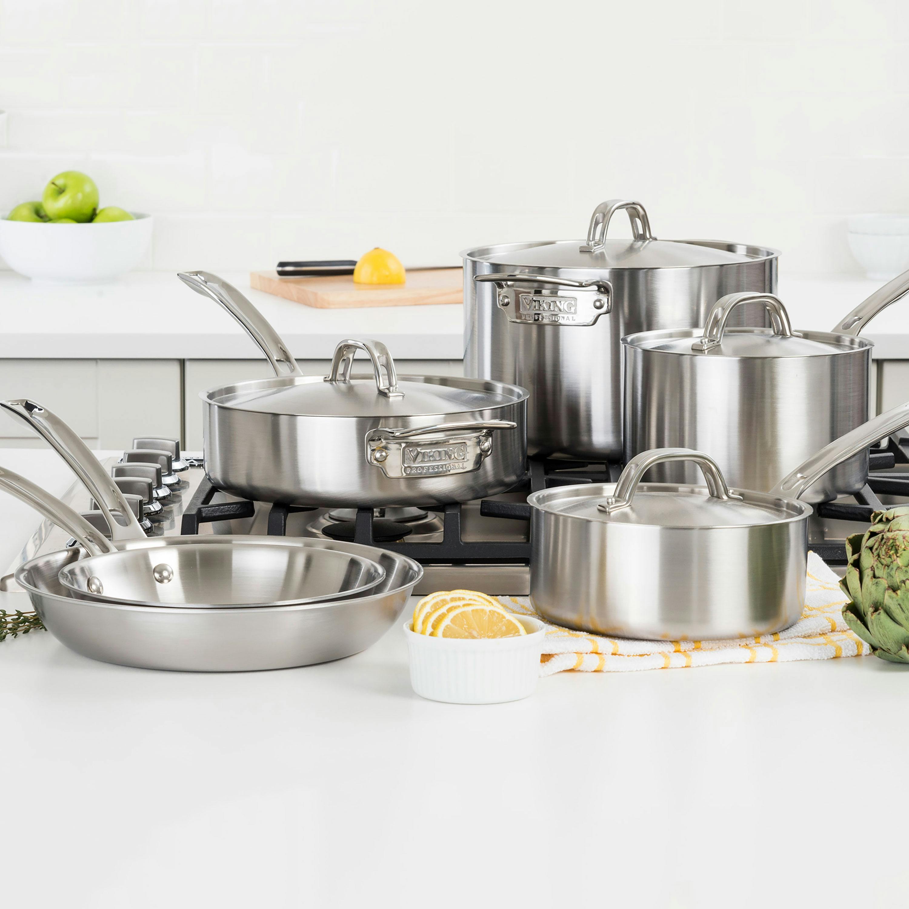 Viking 10-Piece 7-Ply Titanium Cookware Set