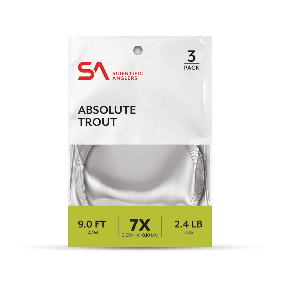 Scientific Anglers Absolute Trout 3-Pack Tippet · 4x · 7.5 ft