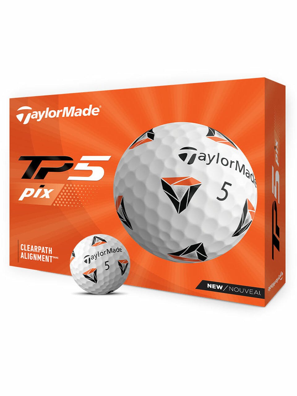 TaylorMade TP5 PIX Golf Balls · White