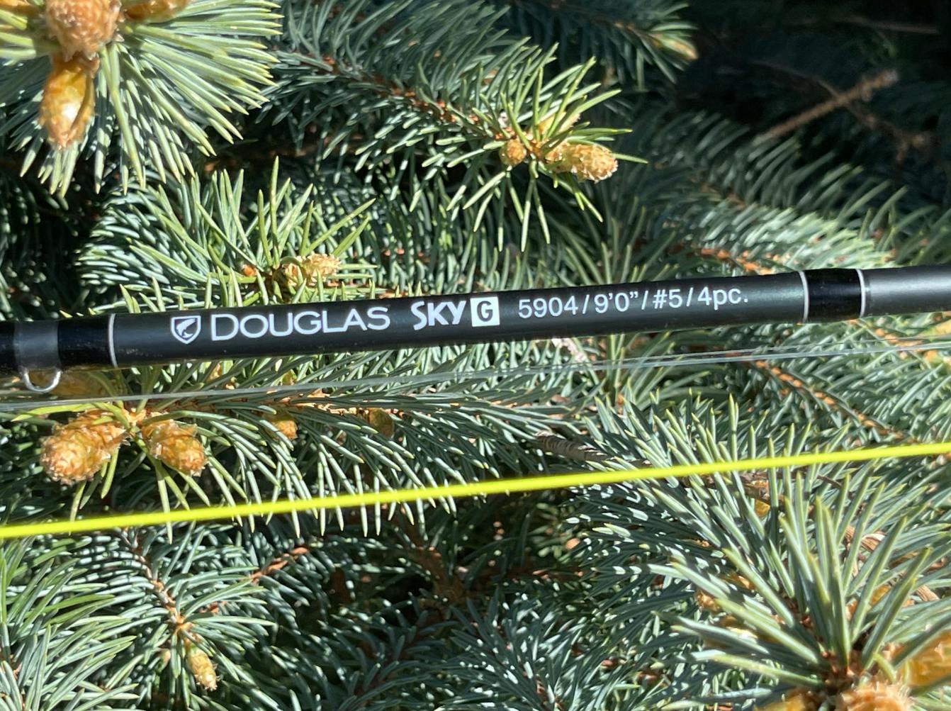 Close up of one part of the Douglas SKY G Fly Rod.