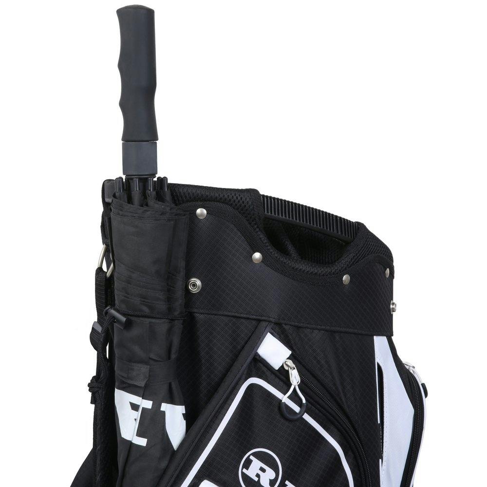 Ram Golf Accubar Cart Bag with 14 Way Full Length Divider System · Black/White