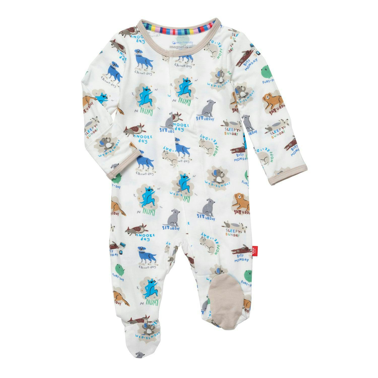 Magnetic Me Dog Days Modal Footie · 3/6 months