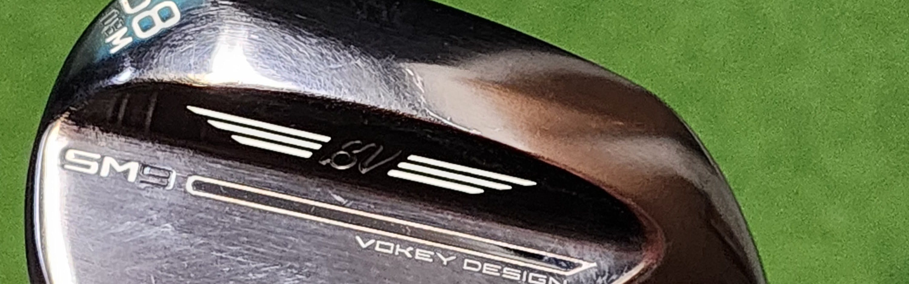 The Titleist Vokey SM9 Brushed Steel Wedge. 