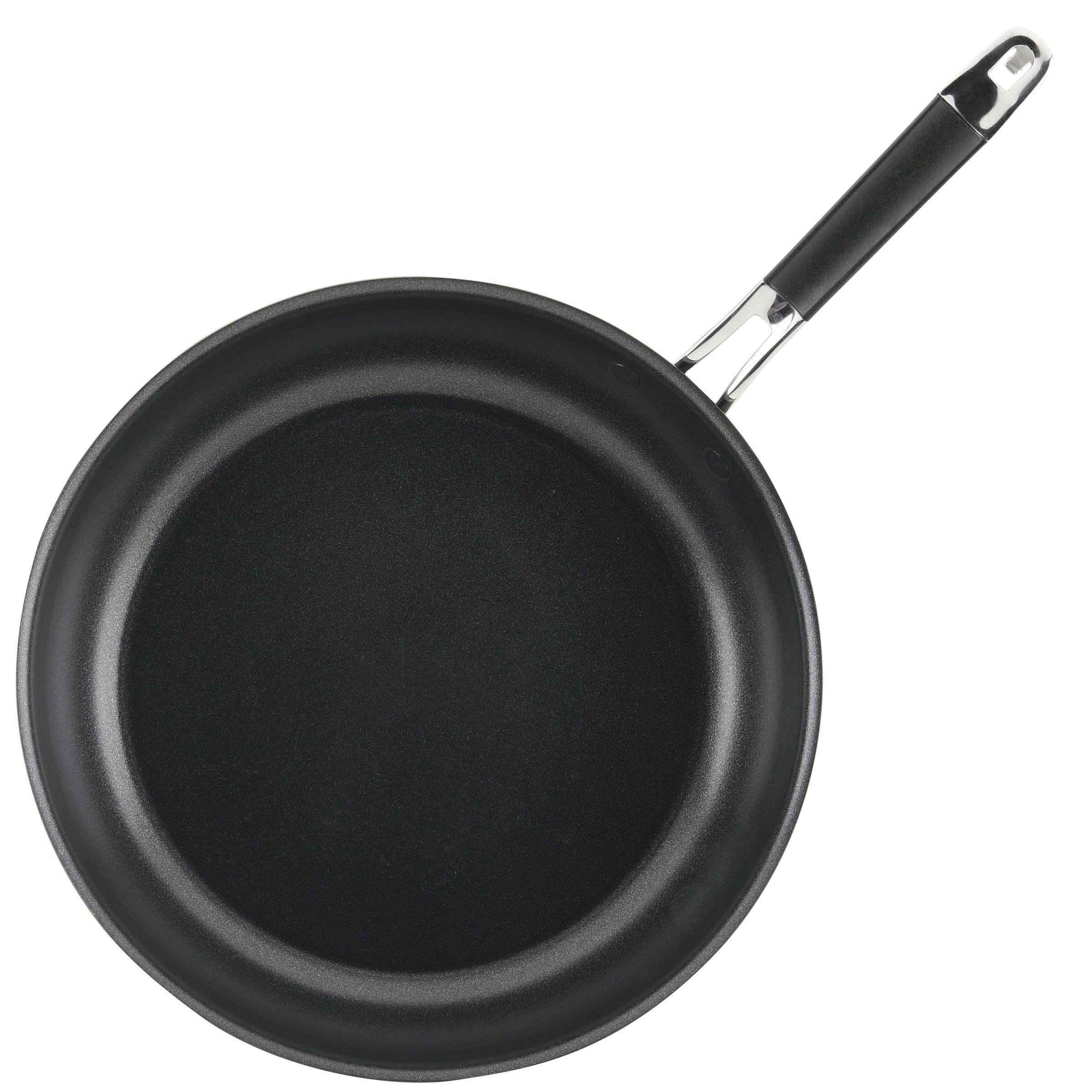 Anolon SmartStack Hard-Anodized Nonstick Induction Frying Pan, 12-inch, Black