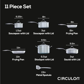 Circulon Symmetry Hard Anodized Nonstick Cookware Induction Pots and Pans  Set · 11 Piece Set