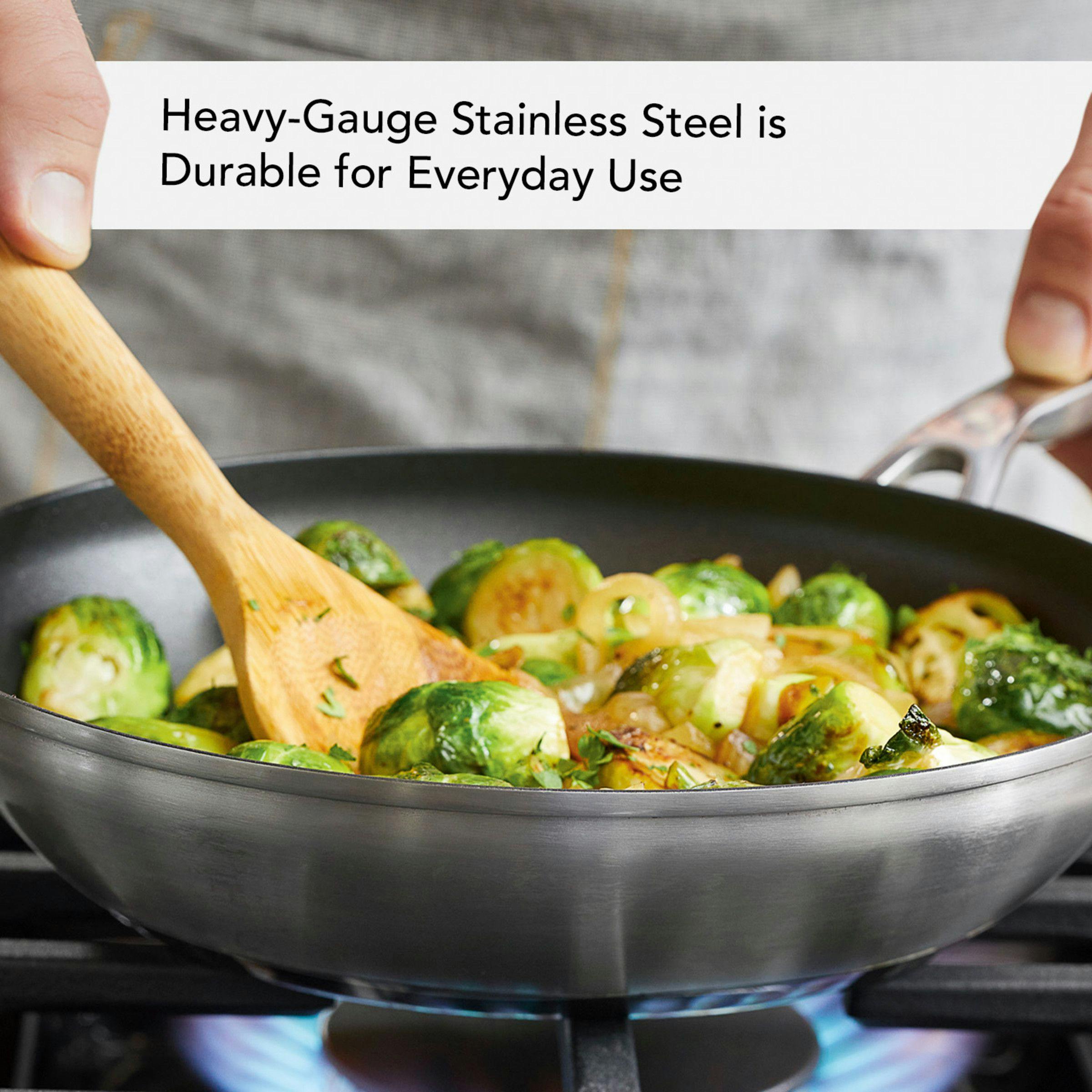 KitchenAid 12 Stainless Steel 3-Ply Nonstick Fry Pan in the Cooking Pans &  Skillets department at