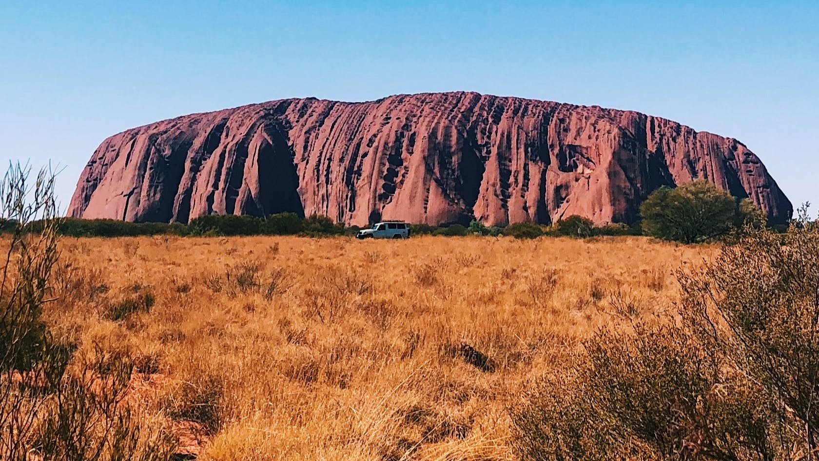 The iconic Uluru rock formation in Australia