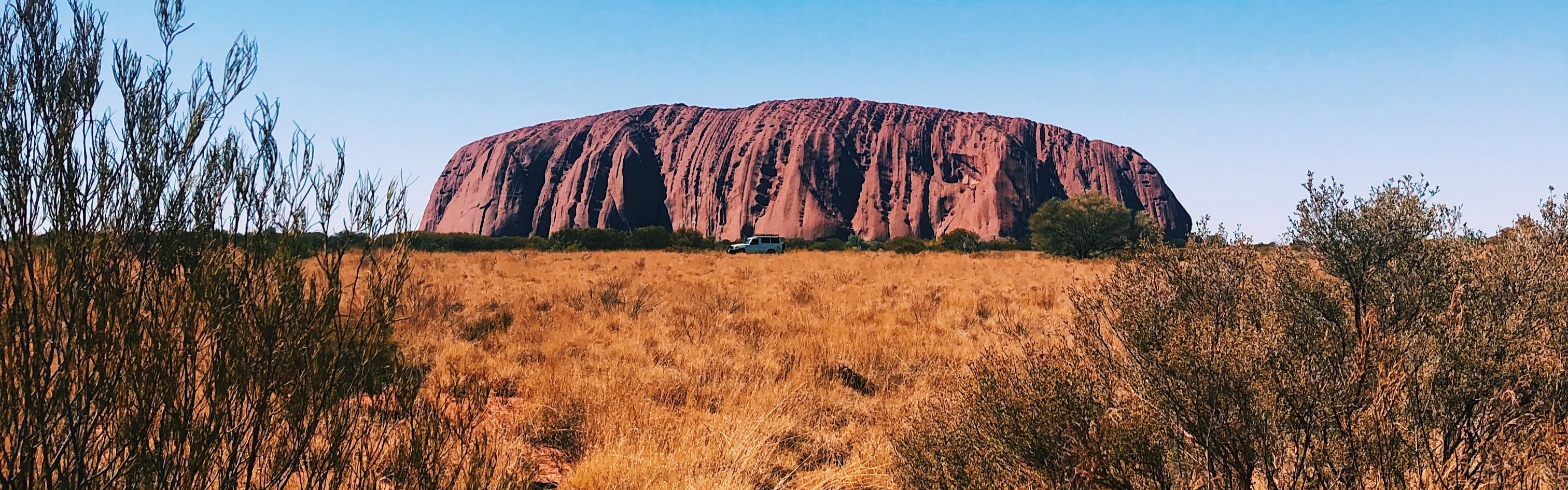 The iconic Uluru rock formation in Australia