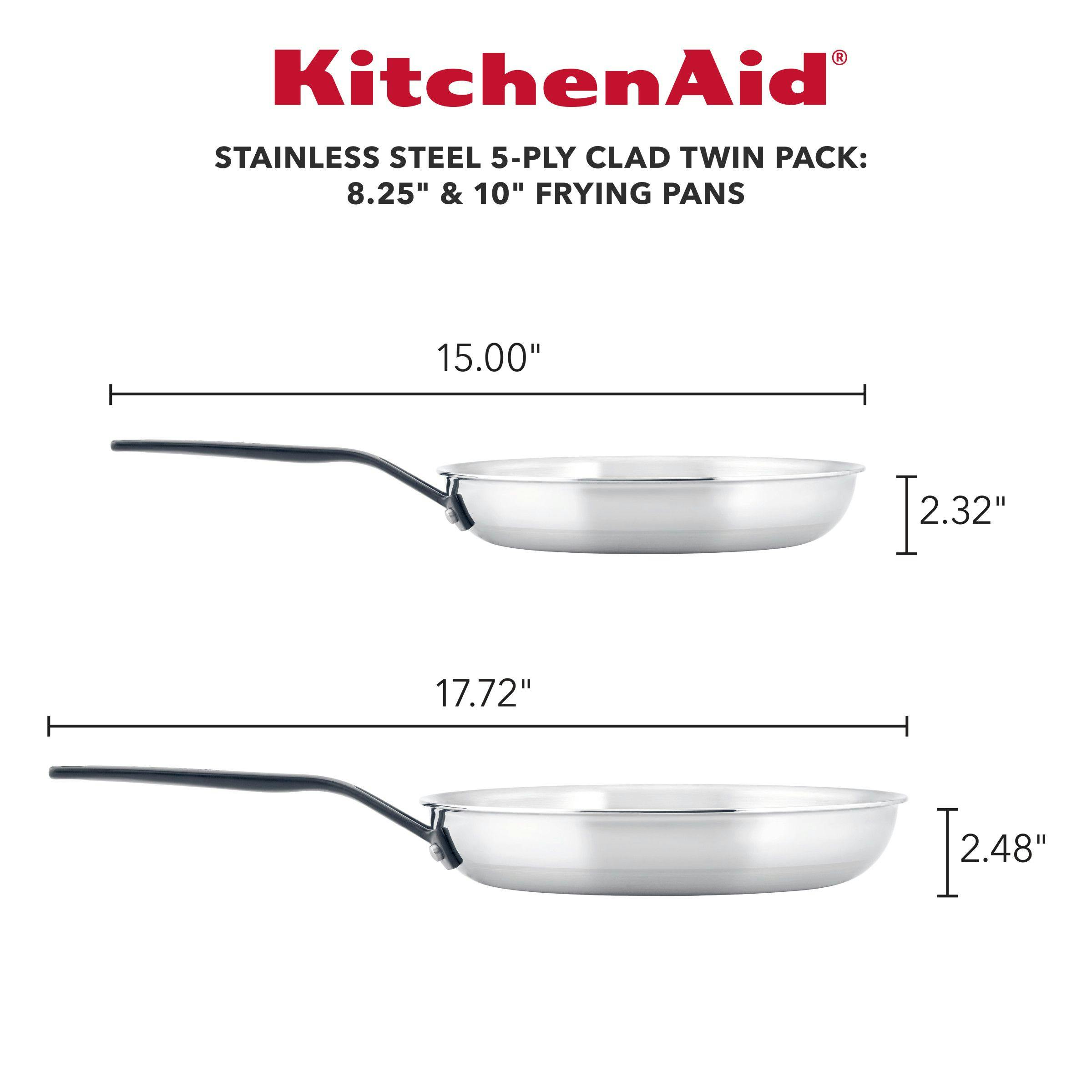 KitchenAid 11-piece 5-ply Clad Stainless Steel Cookware Set