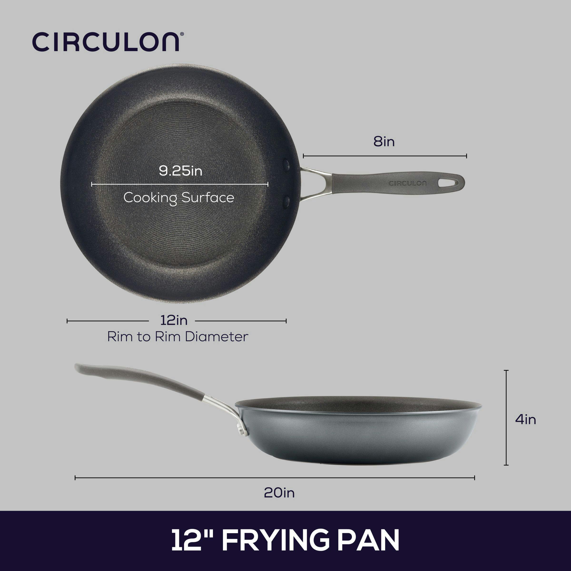 Circulon A1 Series with ScratchDefense Technology Nonstick Induction Frying  Pan, 12-Inch