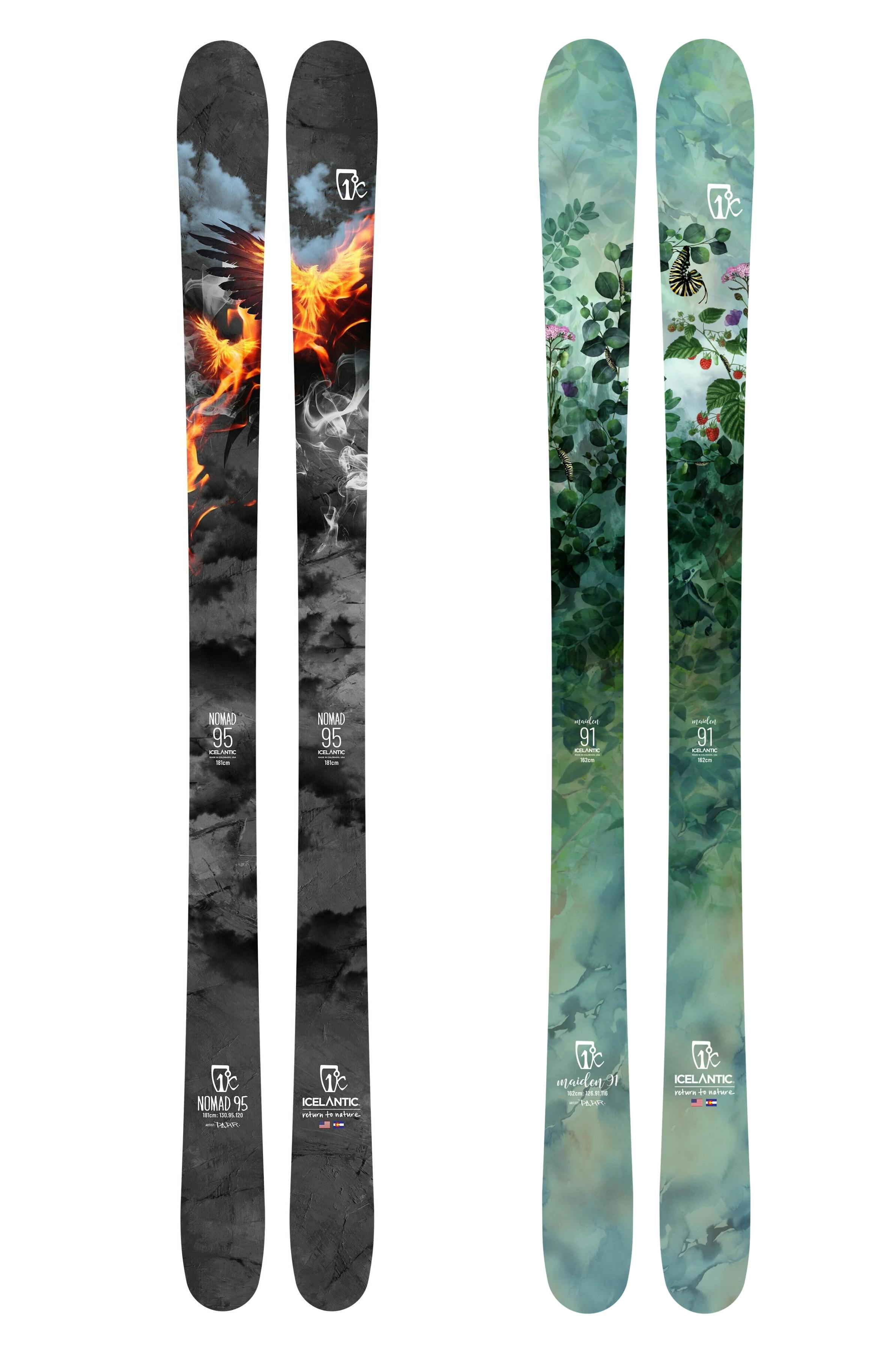Product image of Nomad 95 and Maiden 91 skis