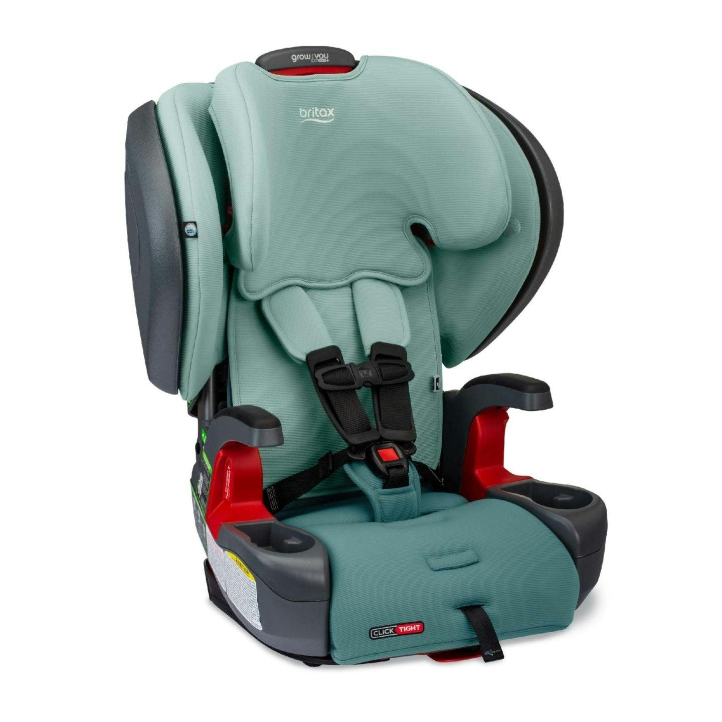 Britax Grow With You ClickTight Plus Harness-2-Booster Car Seat · Green Ombre