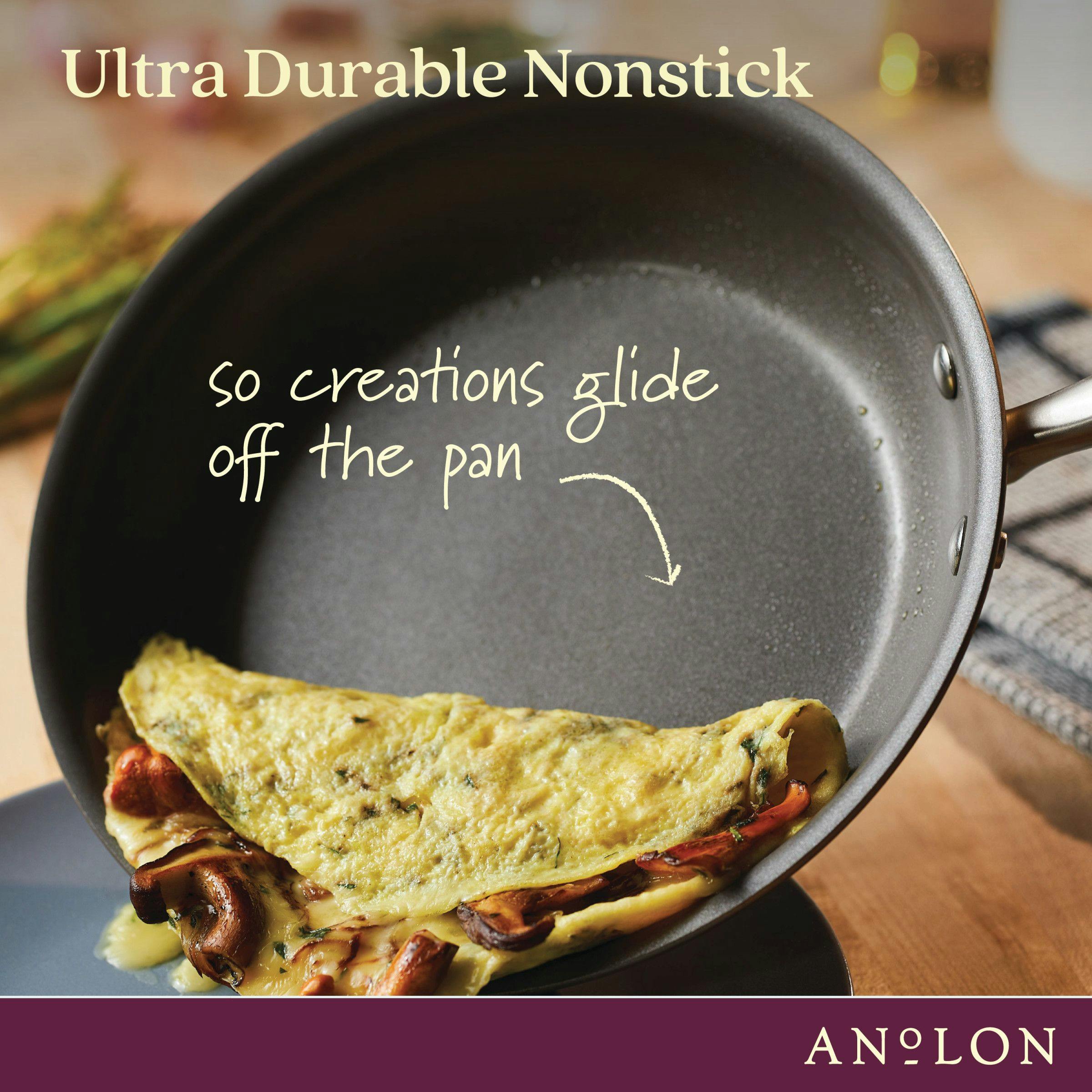 Anolon Advanced Home Hard-Anodized Nonstick Saucepot with Lid, 4.5-Quart, Bronze