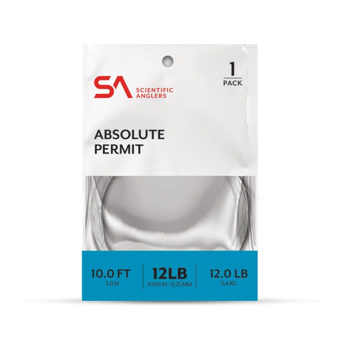 Scientific Anglers Absolute Permit Leader 10 ft Single Pack · 16 lb · Clear