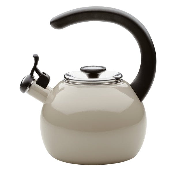 Circulon Enamel on Steel Whistling Induction Teakettle With Flip-Up Spout, 2-Quart