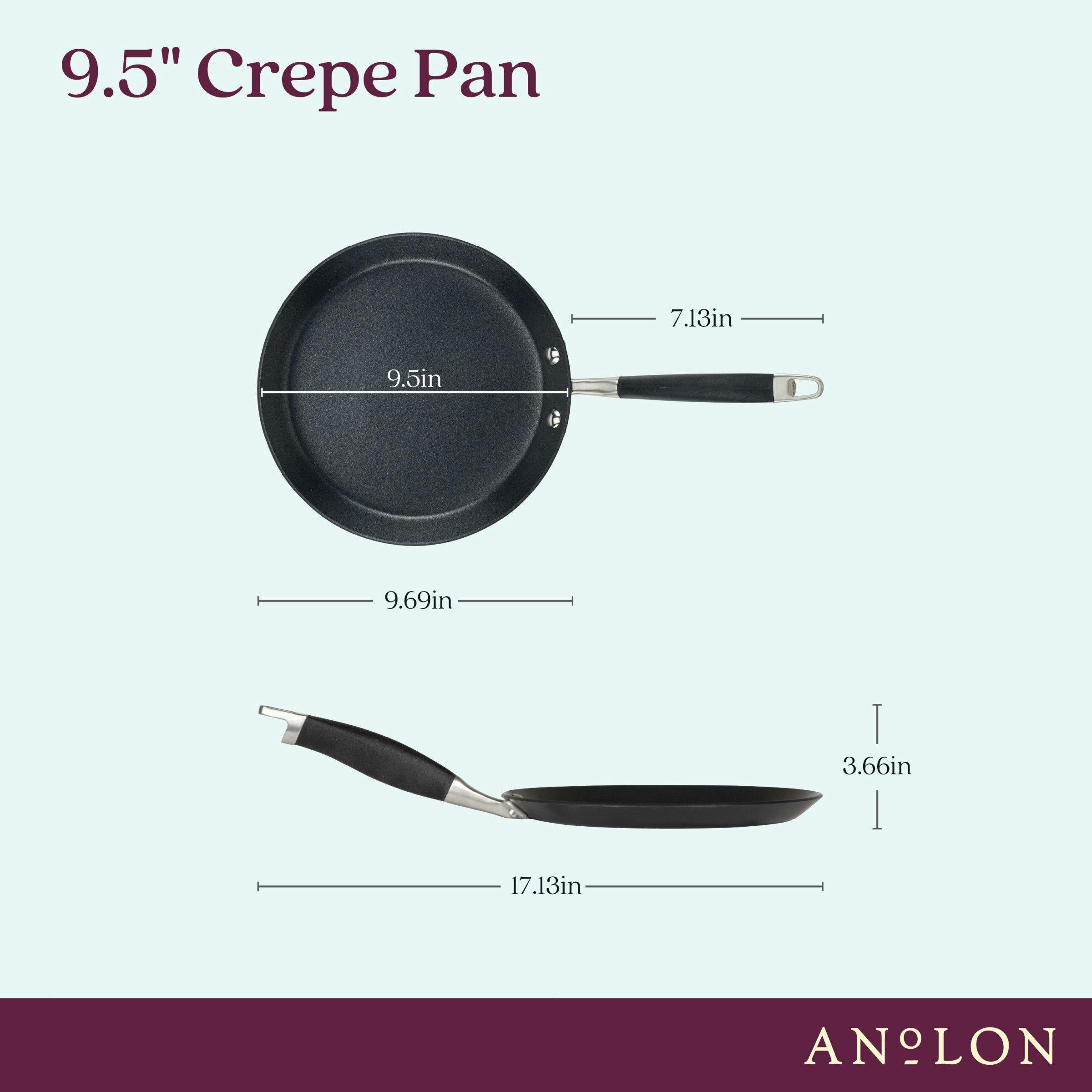 Anolon Advanced Home Hard-Anodized Nonstick Crepe Pan, 9.5-Inch — Kitchen  Clique