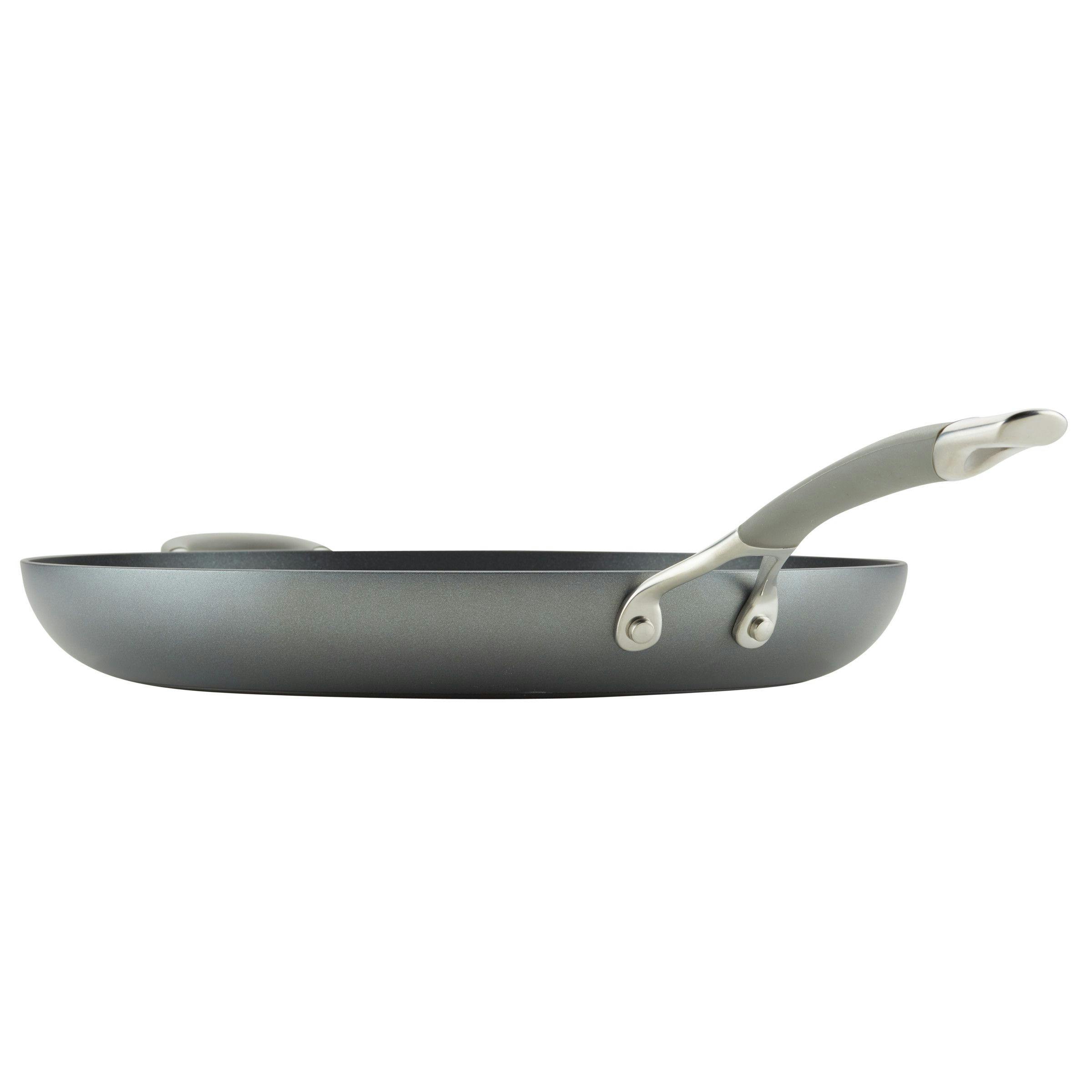 Circulon Elementum Hard-Anodized Nonstick Frying Pan with Helper Handle, 14-Inch, Oyster Gray