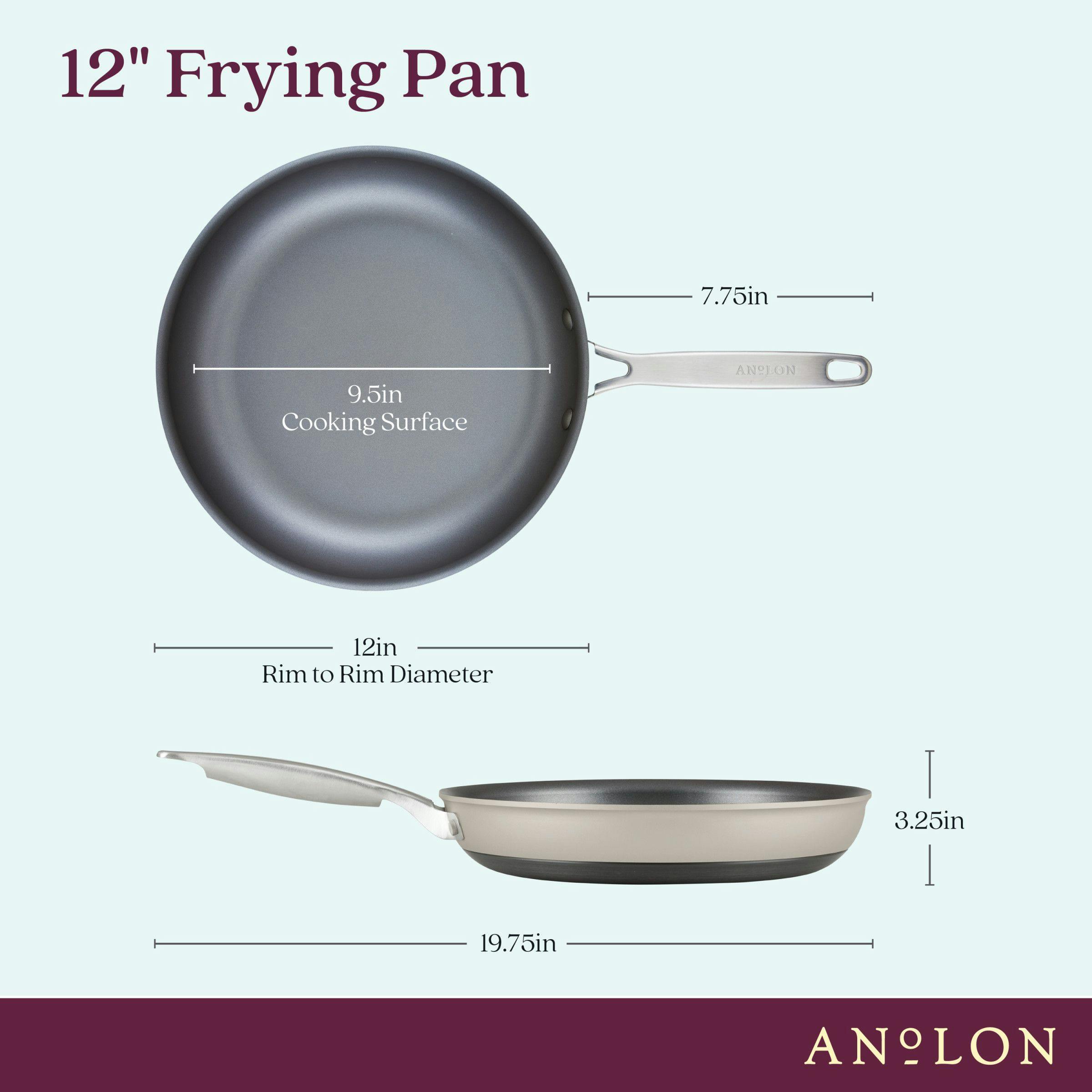 12-Inch Hard Anodized Nonstick Frying Pan