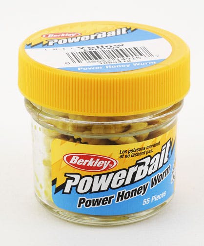 Berkley Powerbait Honey Worm · 1 in · Yellow