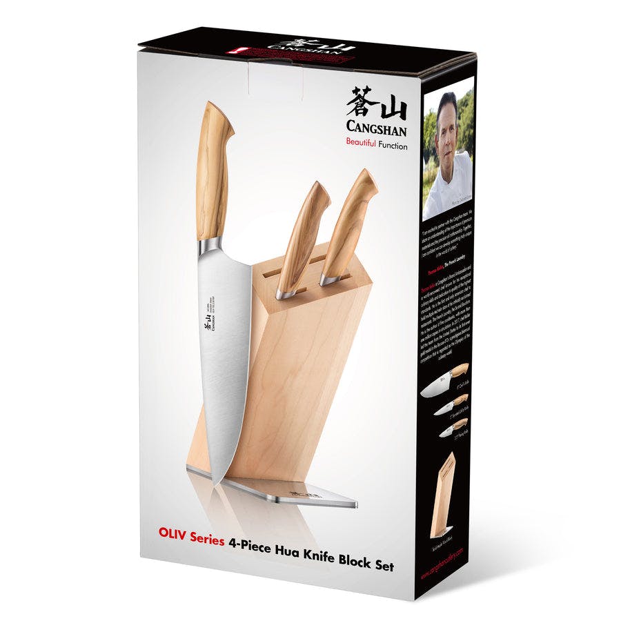 Cangshan OLIV Series 4pc HUA Knife Block Set