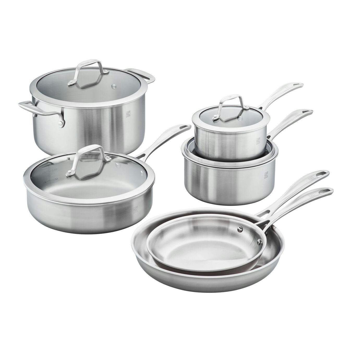 Zwilling Spirit 3-Ply 10-Pc Stainless Steel Cookware Set