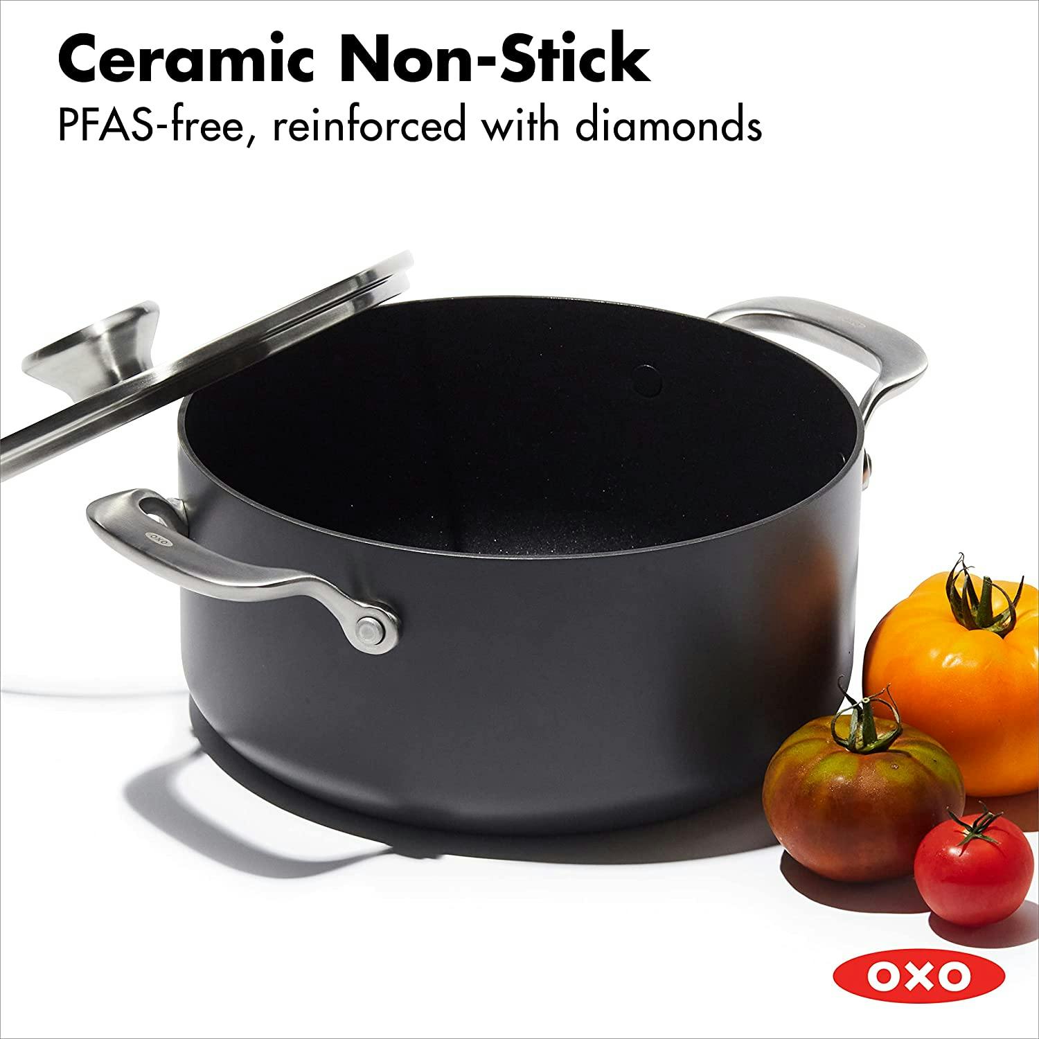 OXO Ceramic Professional Non-stick Casserole with Lid · 5 QT