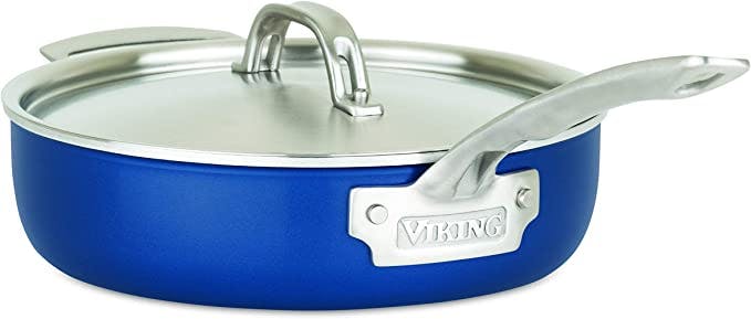 Viking 2-Ply 11pc Cookware Set, Stainless Steel Lids, Blue