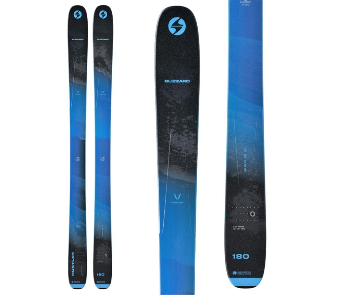 The Blizzard Rustler 10 Skis.
