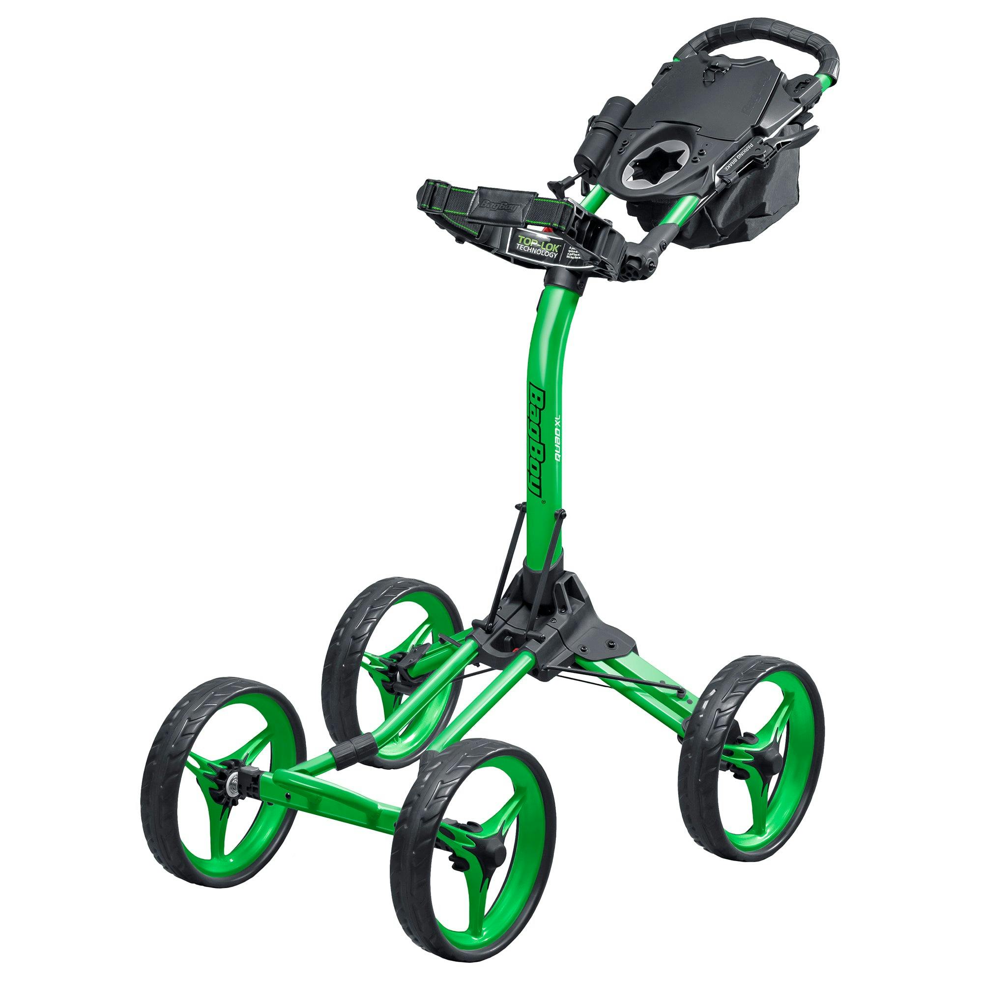 Bag Boy Quad XL Golf Push Cart · Lime/Black