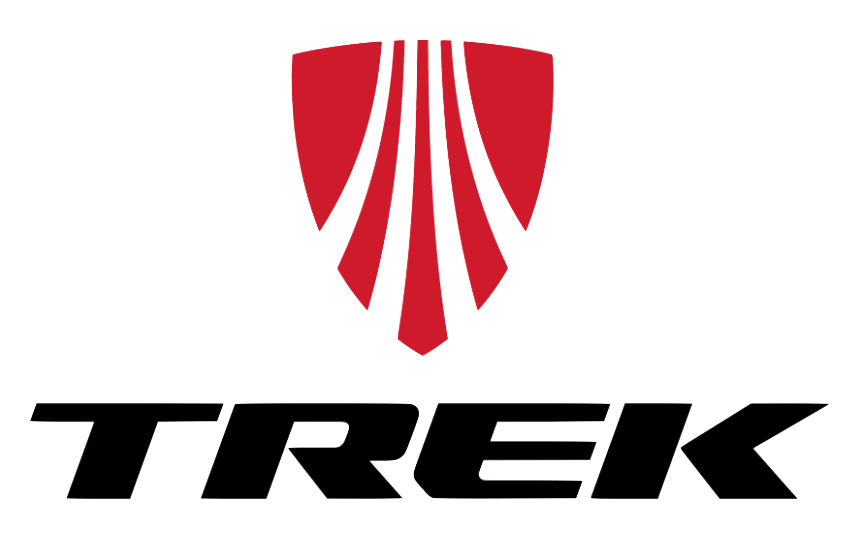 The Trek logo reads "Trek" under a red shield with lines running through it.