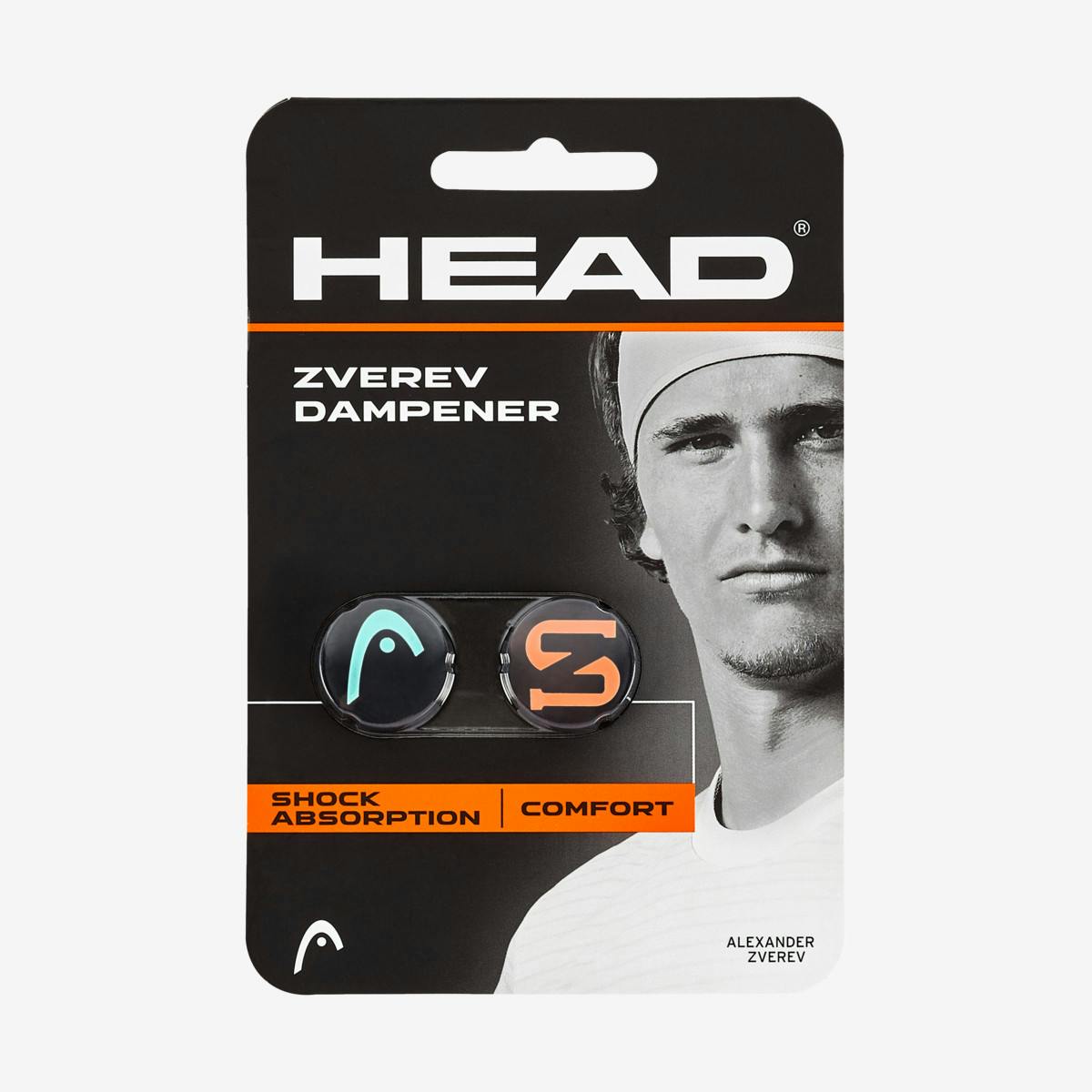 Head Zverev Dampener (2x) · Teal/Hot Lava