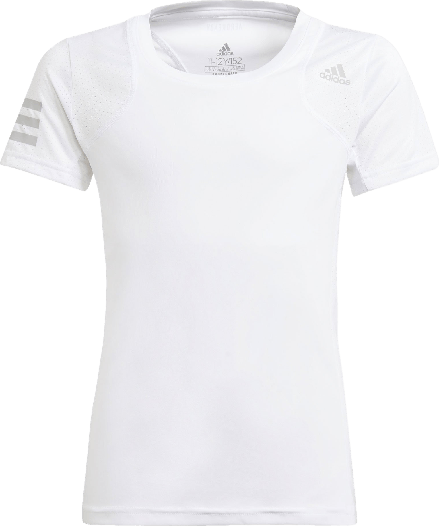 Adidas Girl's Club White-Grey Tennis Shirt