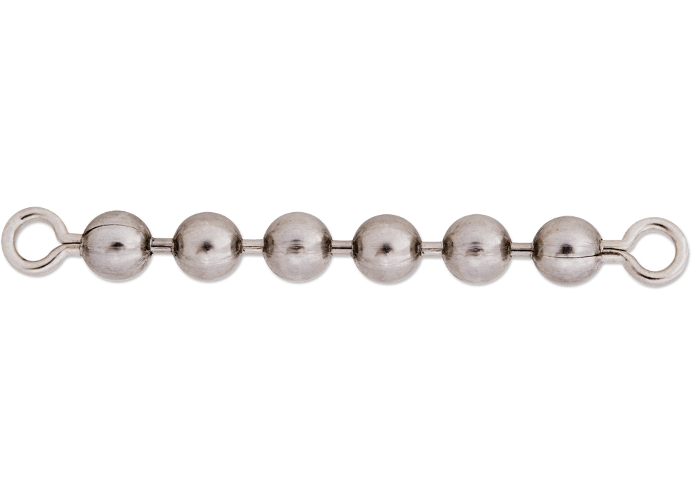 Luhr-Jensen Stainless Steel Swivel Bead Chain · 6 Bead · 50 pack