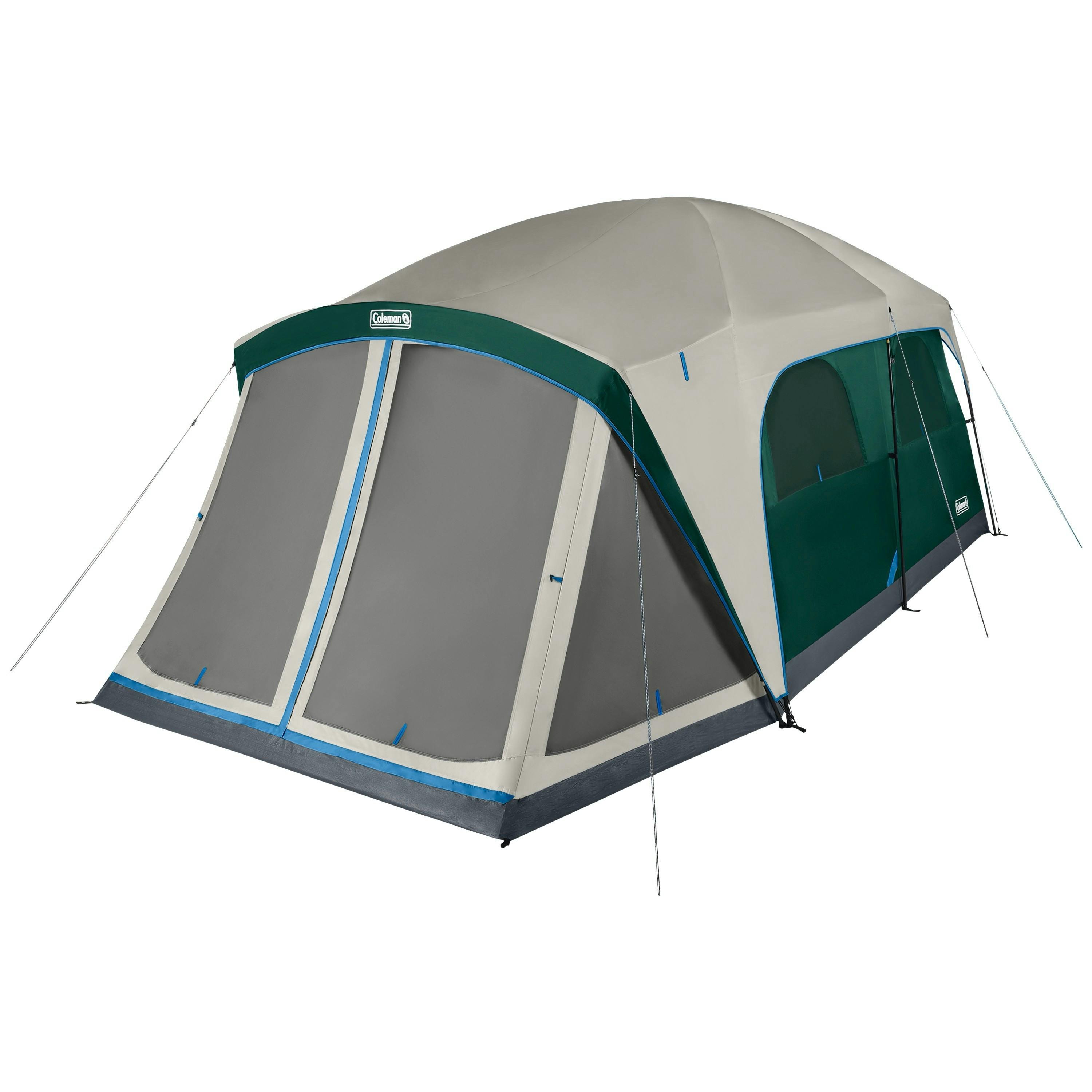 Coleman Skylodge Camping Tent with Screen Room · 12 Person · Evergreen