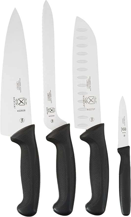 Mercer Culinary Millennia Magnetic Knife Board Set · 5 Piece Set · Acacia