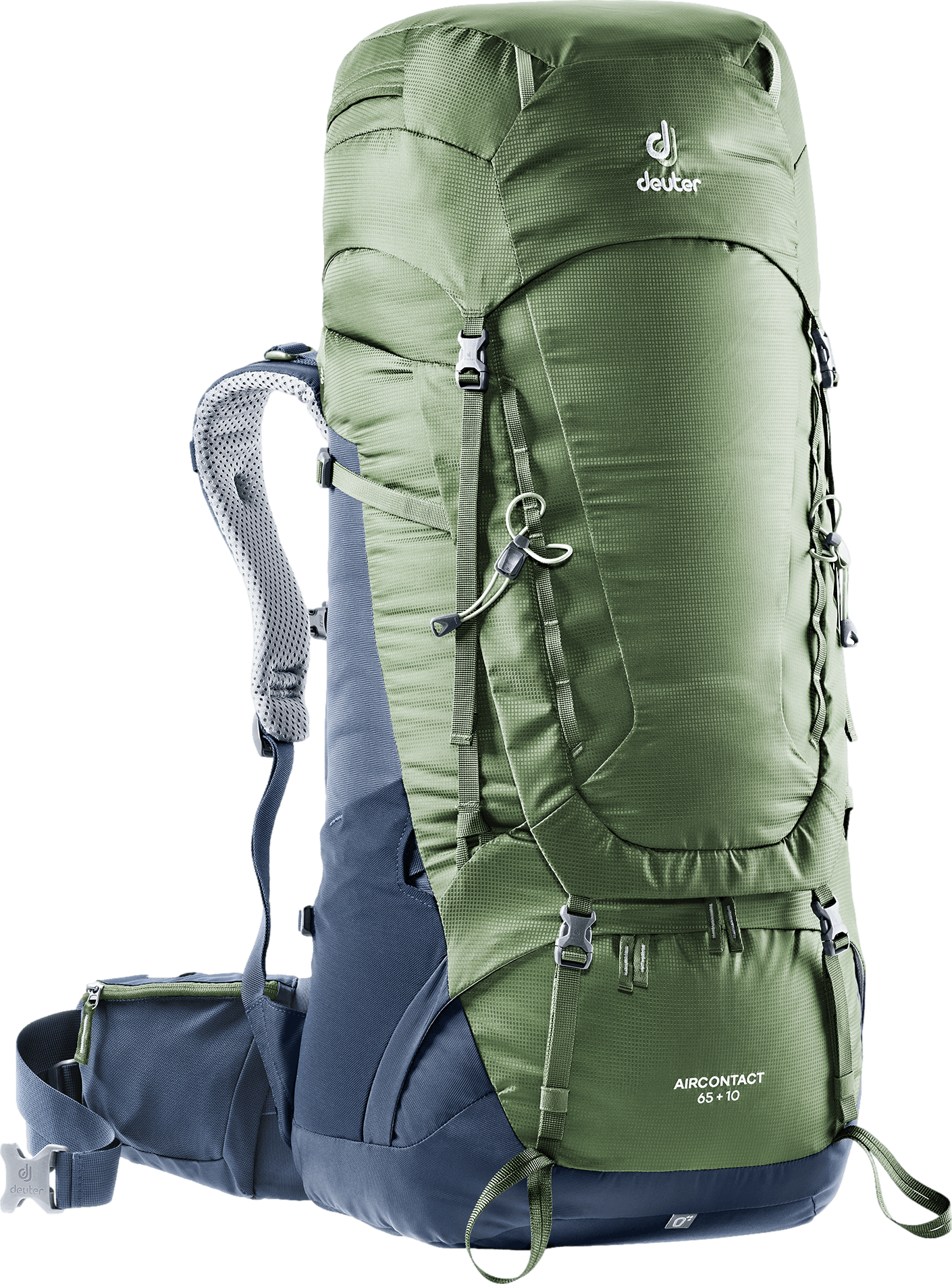 Deuter Aircontact 65+10 Backpack · Khaki/Navy